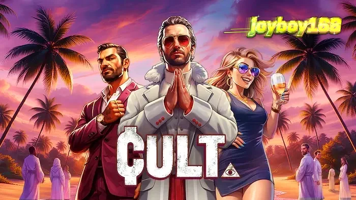 Tampilan visual slot Cult dengan nuansa misterius dan simbol ritual