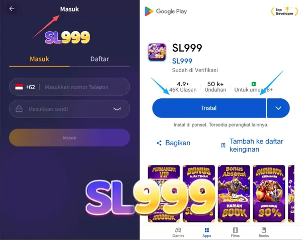 SL999 Login Resmi APK 2026